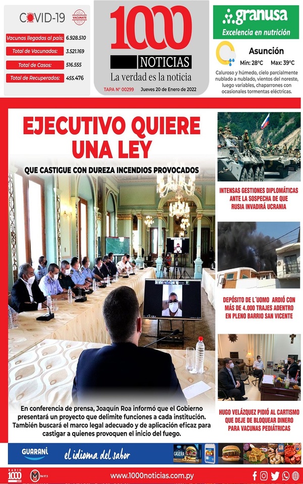 Portadas de este jueves 20 de enero de 2022