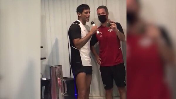 Roque Santa Cruz, "Solito" en su bautismo en Libertad