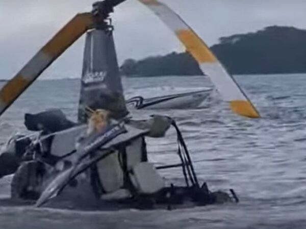 Brasil: cayó un helicóptero con tres personas a bordo en una playa de Florianópolis - Mundo - ABC Color