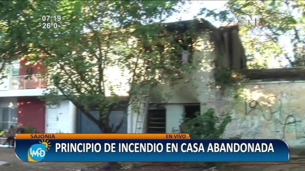 Sajonia: Principio de incendio en vivienda deshabitada - SNT