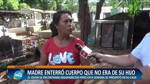 Mujer enterró el cuerpo de un desconocido - SNT