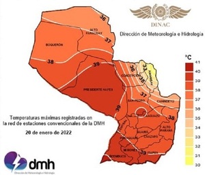 Meteorología reportó que 6 localidades de Paraguay superaron récord histórico de temperaturas máximas