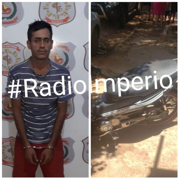 Recuperan motocicleta hurtada y detienen a presunto autor