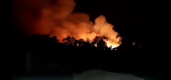 Pudo ser fatal: Incendio en Ruta Luque - San Bernardino