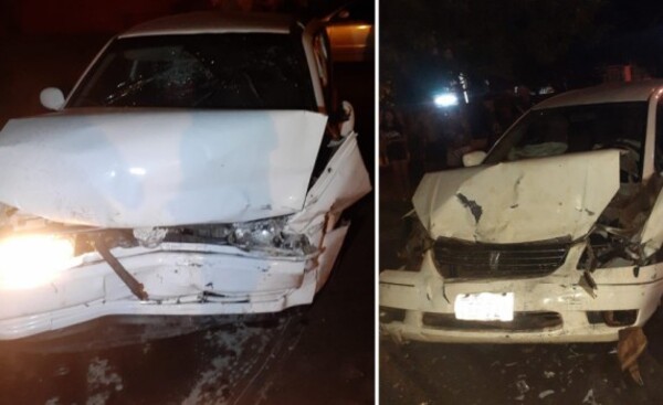 Homicida atropella barrera policial con auto robado y termina chocando