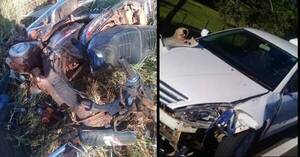 Crónica / Iba en moto, sufrió un impacto con un auto y terminó perdiendo la vida