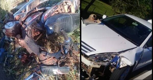 Crónica / Iba en moto, sufrió un impacto con un auto y terminó perdiendo la vida