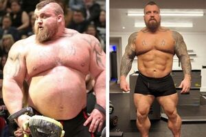 El increíble cambio físico de Eddie Hall, el luchador conocido como el hombre más fuerte del mundo