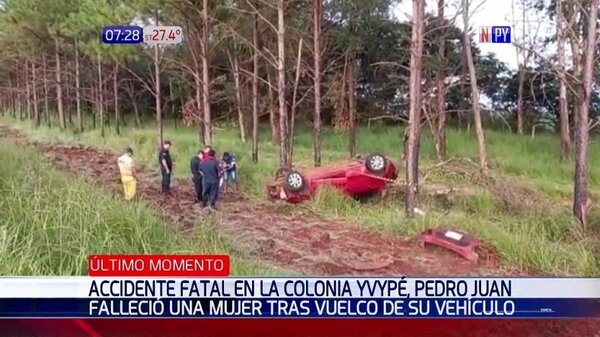 Accidente de tránsito se cobra la vida de una mujer en Amambay | Noticias Paraguay