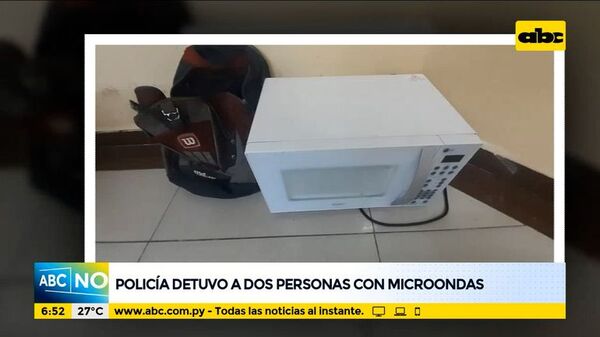 Policía detuvo a dos personas con robaron un microondas - ABC Noticias - ABC Color