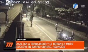 Roban moto a trabajador en barrio Obrero | Telefuturo