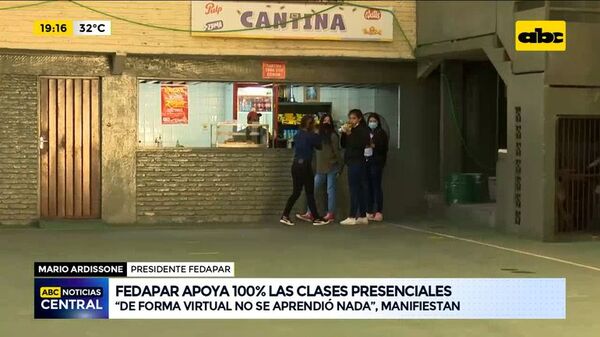 Fedapar apoya 100% las clases presenciales - ABC Noticias Central - ABC Color