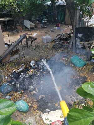 Queja ciudadana: constante quema de basura en una vivienda de Villa del Maestro - San Lorenzo Hoy