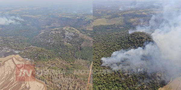 INCONTROLABLE INCENDIO EN PALMITOS-OBLIGADO - Itapúa Noticias