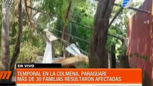 Fuerte temporal afectó a 30 familias en La Colmena