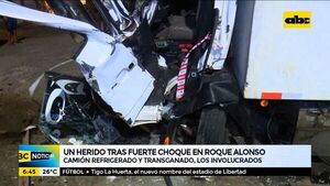 Un herido tras fuerte choque en Mariano Roque Alonso - ABC Noticias - ABC Color