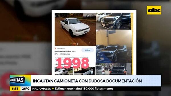 Incautan camioneta con dudosa documentación - ABC Noticias - ABC Color