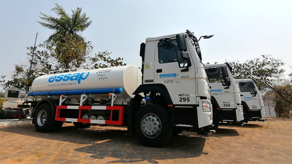 Essap asistirá con camiones cisternas de agua a barrios de Asunción y zonas puntuales de tres departamentos