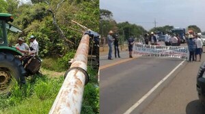 Tras cierre de ruta, retiran motor de bombeo de arrocera - Noticiero Paraguay