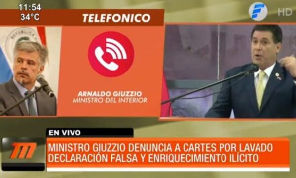 Ministro Giuzzio presentó denuncia contra Horacio Cartes | Telefuturo