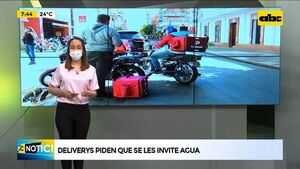 Ojo Ciudadano: “Deliverys” piden que se les invite una botella de agua - ABC Noticias - ABC Color