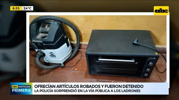 Dos hombres ofrecían artículos robados y fueron detenidos - ABC Noticias - ABC Color