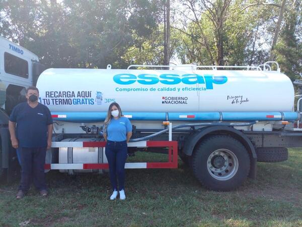 Cisternas prosiguen asistiendo con agua de la Essap a localidades con inconvenientes en suministro - .::Agencia IP::.