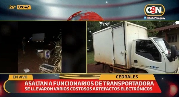 Asaltan a funcionarios de transportadora en Alto Paraná