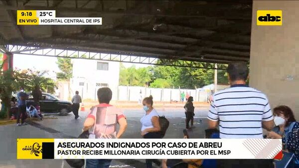 Rabia y repudio afloran en el IPS por privilegios al pastor Abreu - A La Gran 7-30 - ABC Color