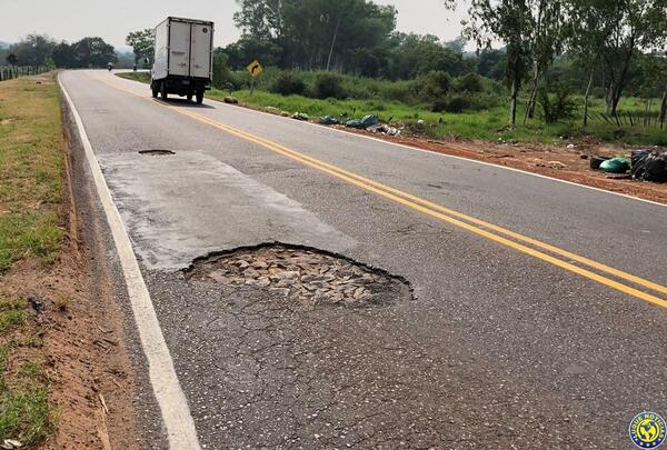 MOPC señaliza ruta sin bachear el tramo Luque - Capiatá •