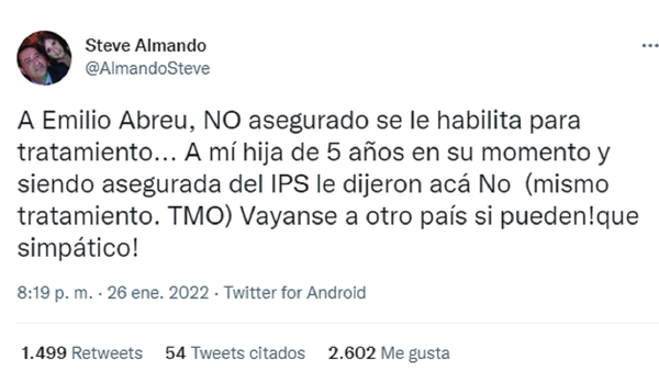 "Nos obligaron a salir del país", dice padre de niña trasplantada en Brasil
