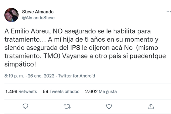 "El sistema de Salud nos obligó a salir del país", dice padre de niña trasplantada en Brasil