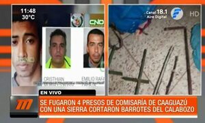 Cuatro internos escaparon de una Comisaría | Telefuturo