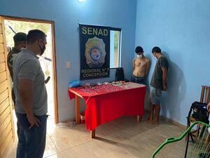 Senad captura a responsables del tráfico de centenares de dosis de cocaína en Concepción