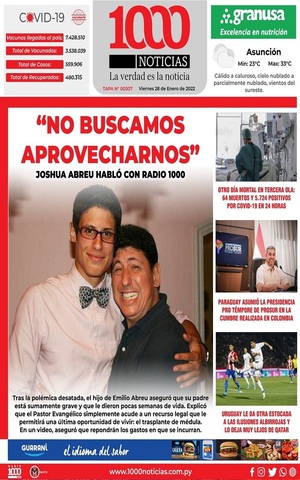 Portadas de este viernes 28 de enero de 2022