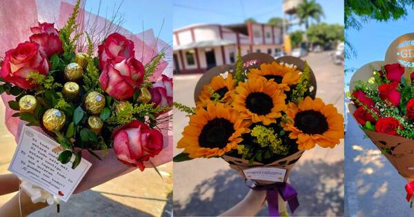 La Nación / Joven vende flores para el Día de los Enamorados para pagar su tesina
