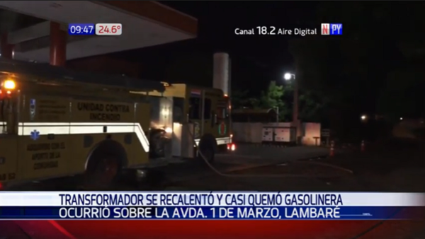 Incendio de transformador de la ANDE causa susto en Lambaré