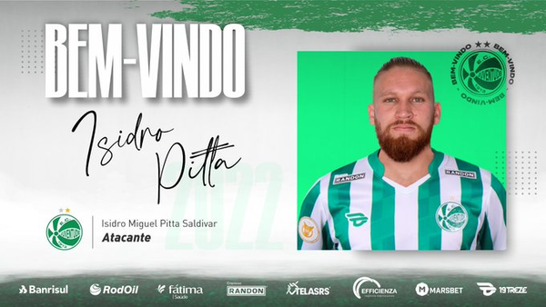 Isidro Pitta fue anunciado como refuerzo del Juventude de Brasil
