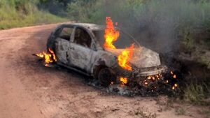 Hallan incinerado vehículo utilizado para ejecutar a hombre en Yby Yaú
