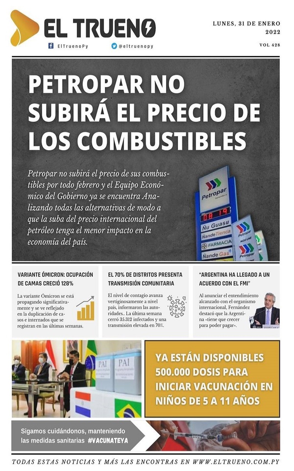 Portadas de este lunes 31 de enero de 2022