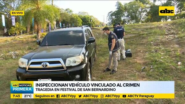 Criminalística inspecciona vehículo del fallecido Marcos Rojas - ABC Noticias - ABC Color
