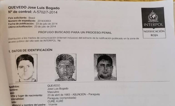 José Luis Bogado tiene 34 procesos en el Brasil y orden de captura desde el 2018