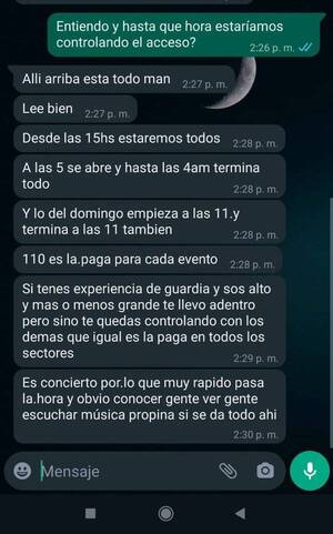 Crónica / Denuncian en redes que ofrecían 110 mil'i a personas para hacer de "seguridá" en el concierto
