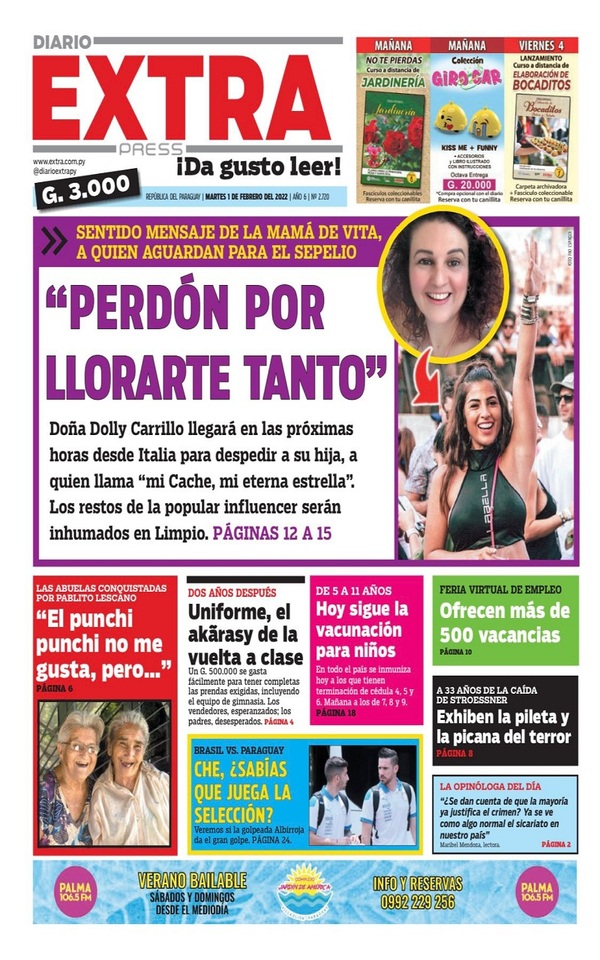 Portadas de este martes 1 de febrero de 2022