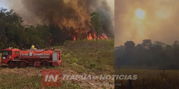 INCENDIO FORESTAL CONSUMIÓ UNAS 100 HECTÁREAS ENTRE FRAM Y ENCARNACIÓN - Itapúa Noticias