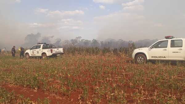 Incendio consume bosque y plantación de soja en San Juan del Paraná