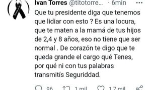 Tito Torres repudia a Mario Abdo: «Ni con tus palabras transmitís seguridad»