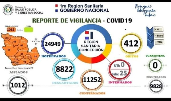 COVID-19: 460 nuevos casos y 9 fallecidos en Concepción