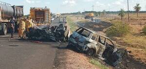 Crónica / ¡Otra tragedia! Autos quemados, muertos y heridos en Quiindy