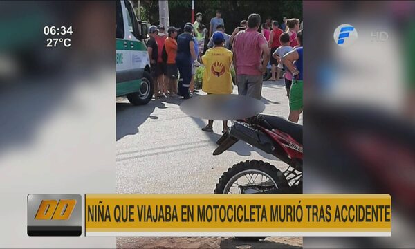 Niña que viajaba en moto murió tras accidente en Asunción | Telefuturo